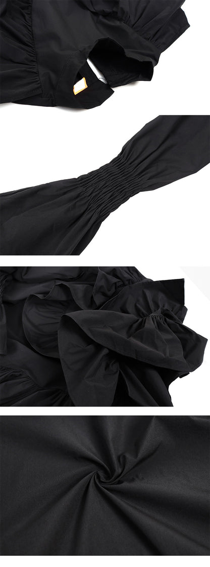 The Wears A Thin Dress With Wooden Ears