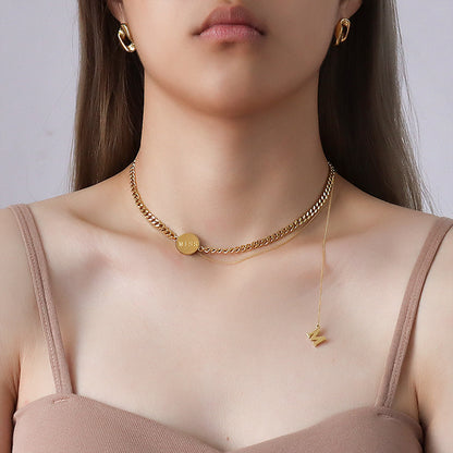 The Letter M Word Multiply Wears Necklace Female Chain