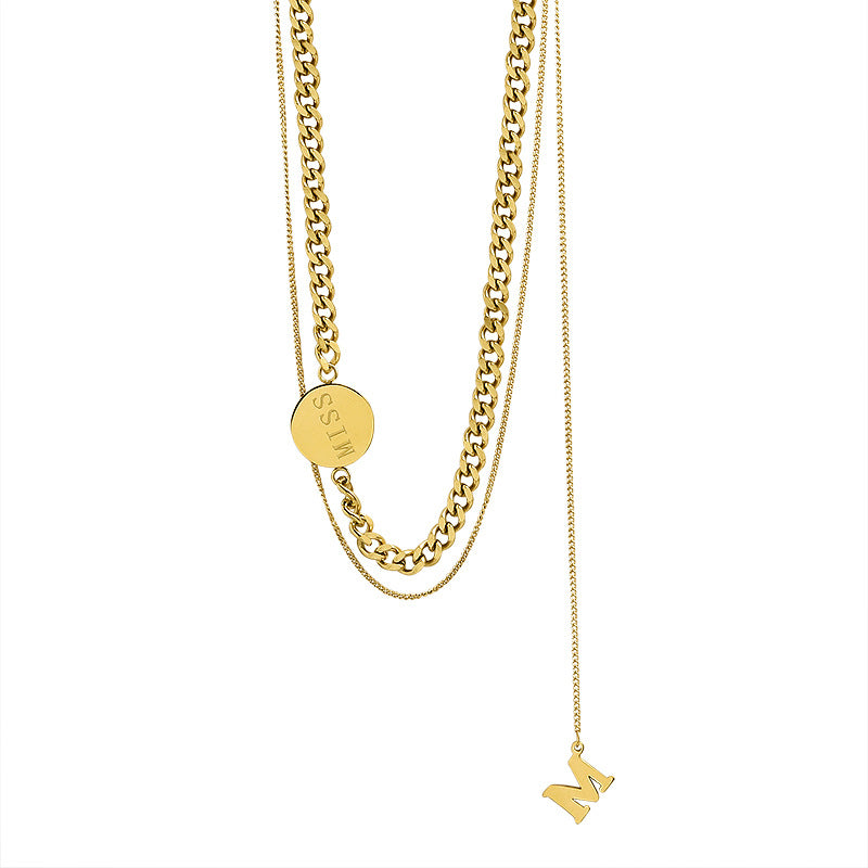 The Letter M Word Multiply Wears Necklace Female Chain