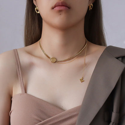 The Letter M Word Multiply Wears Necklace Female Chain