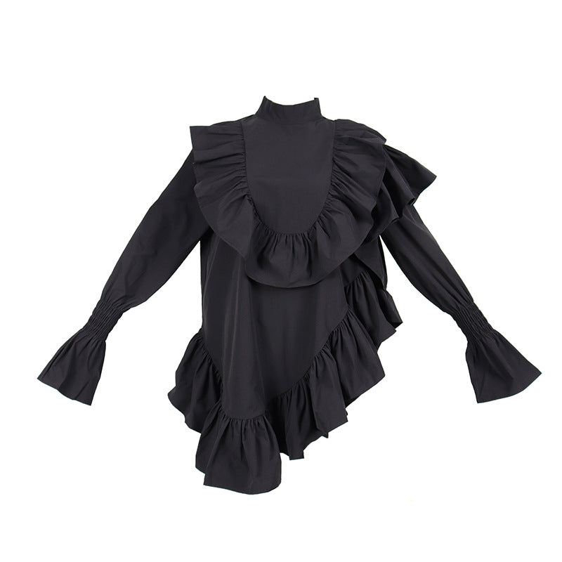 The Wears A Thin Dress With Wooden Ears