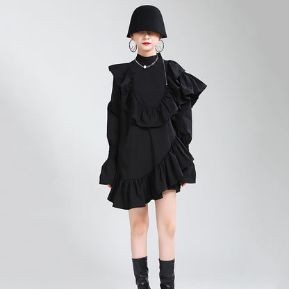 The Wears A Thin Dress With Wooden Ears